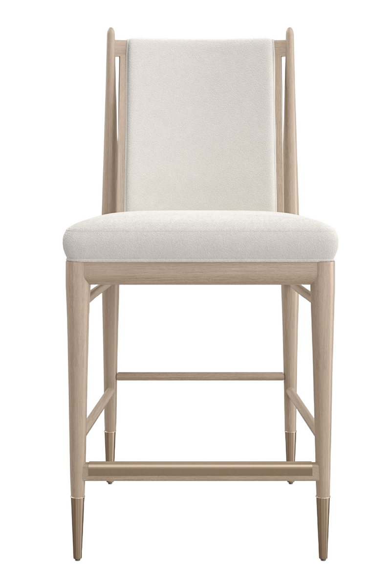 Ivory Bouclé Counter Stool | Caracole Unity | Woodfurniture.com