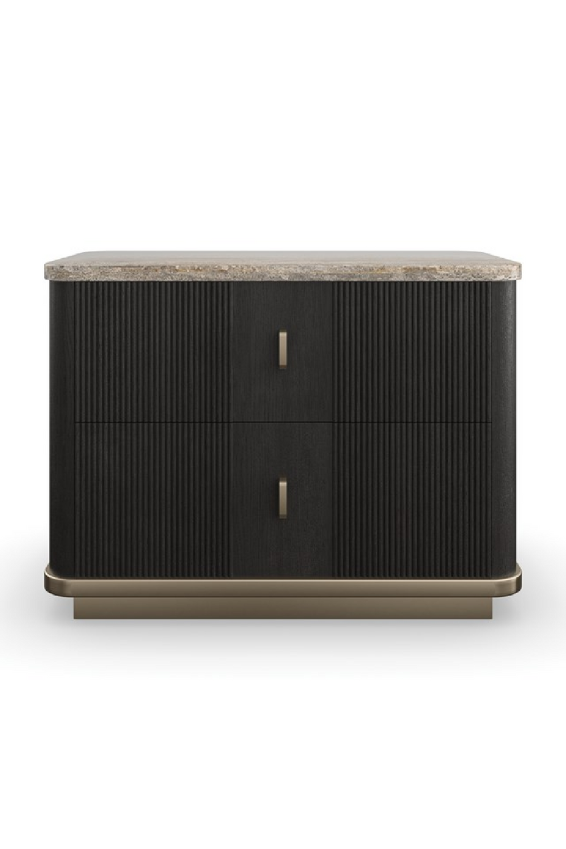 Black Ash 2-Drawer Nightstand | Caracole Rhythm | Woodfurniture.com