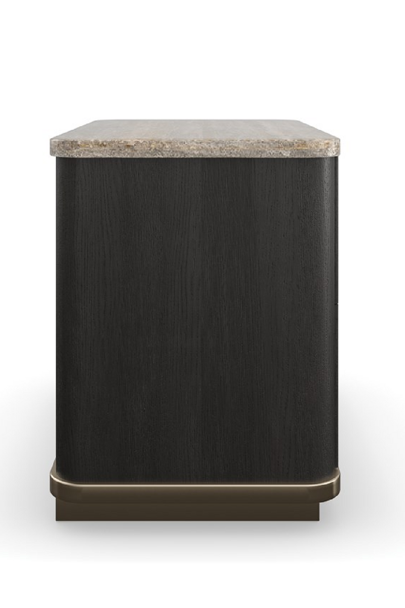 Black Ash 2-Drawer Nightstand | Caracole Rhythm | Woodfurniture.com