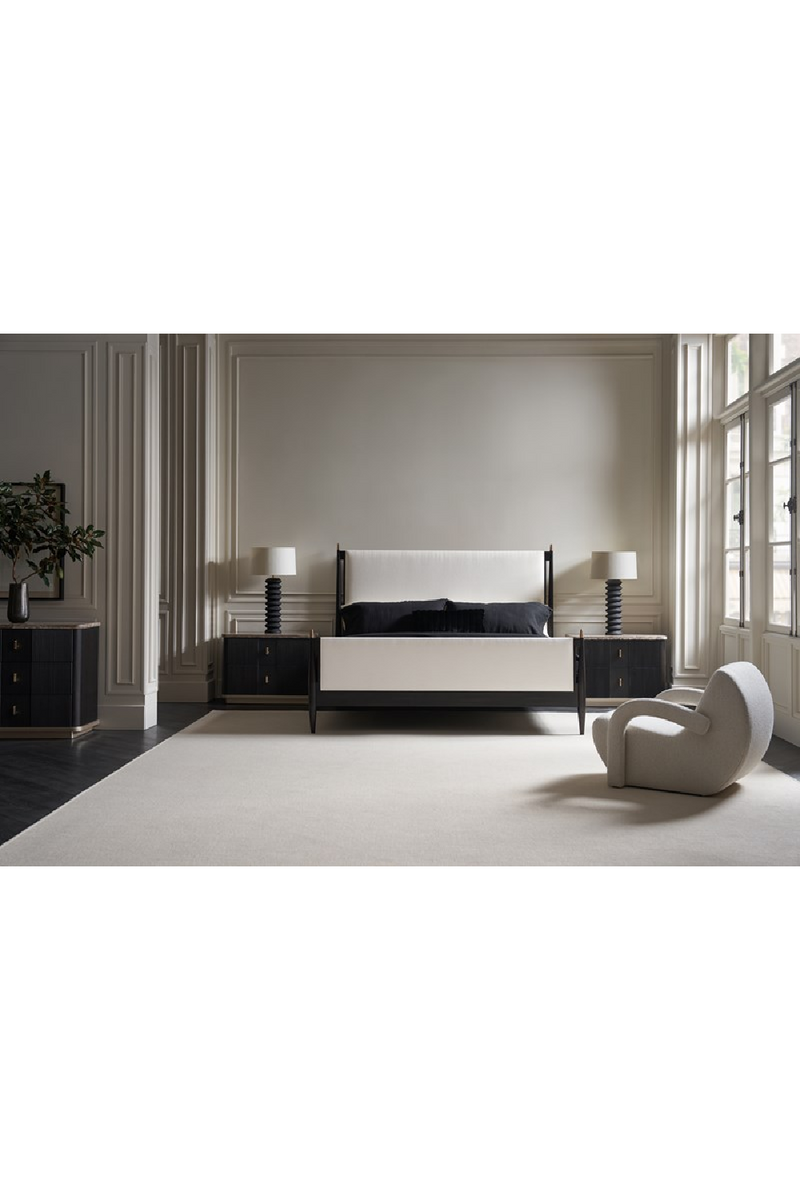 Ivory Bouclé Bed | Caracole Rhythm | Woodfurniture.com