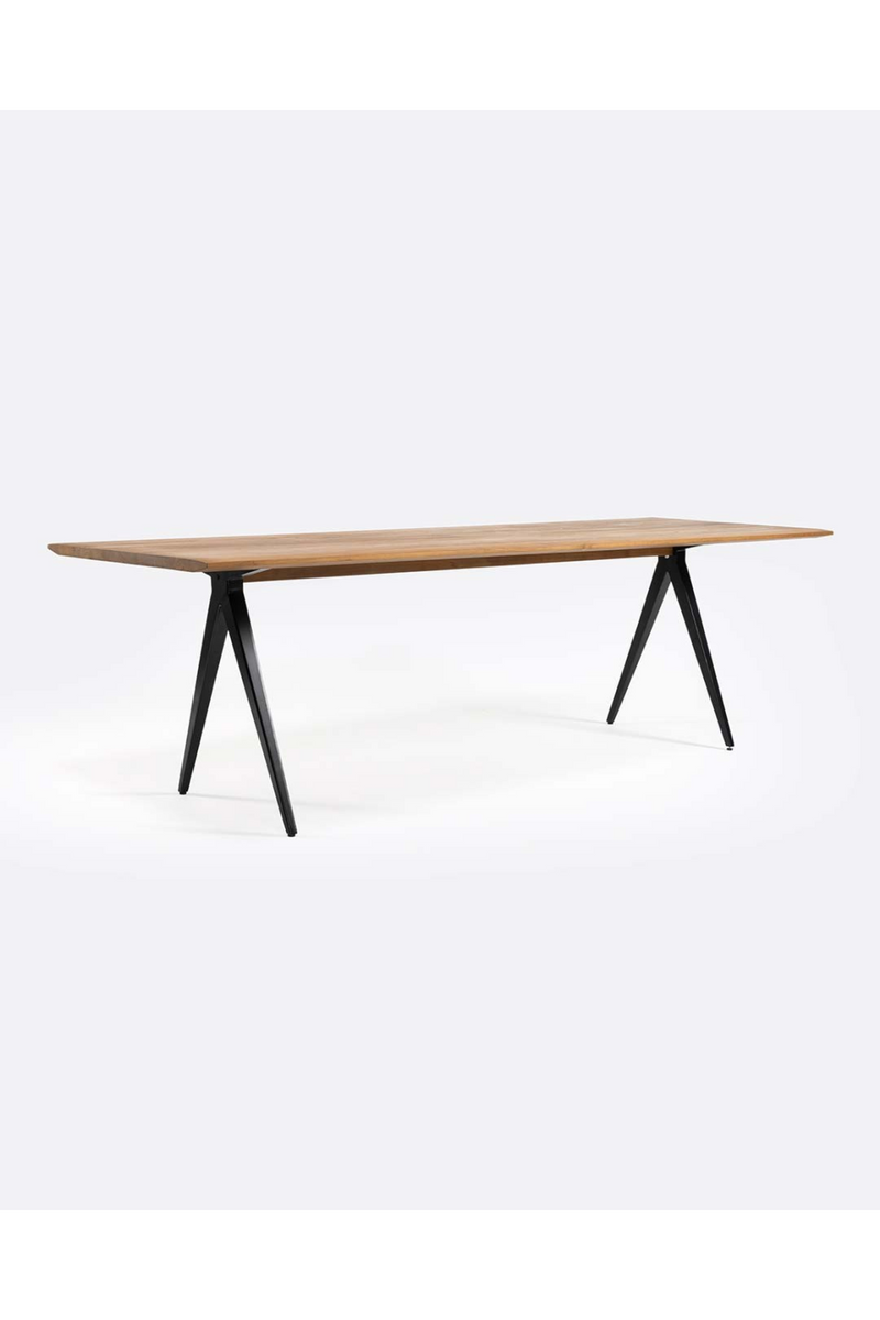 V-Leg Teak Dining Table | Dareels Liku | Woodfurniture.com