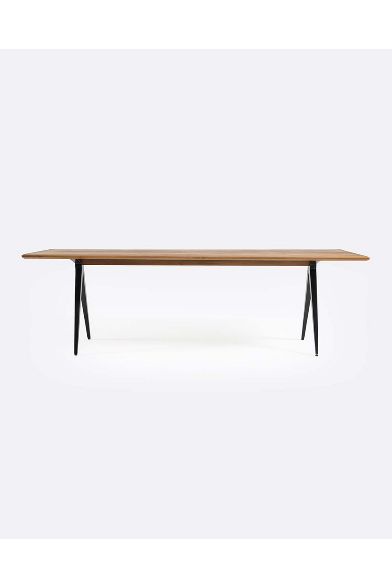 V-Leg Teak Dining Table | Dareels Liku | Woodfurniture.com