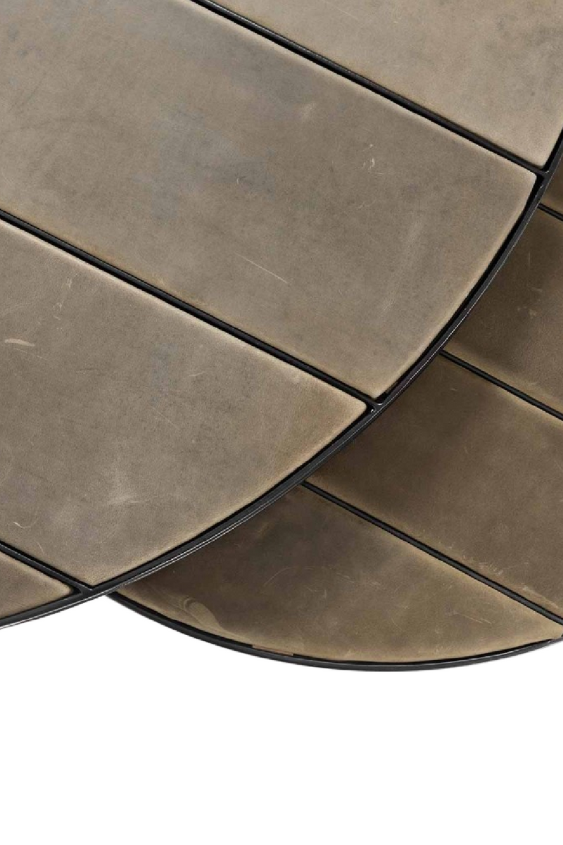 Leather Nested Round Side Tables (2) | Dareels Rengar | Woodfurniture.com