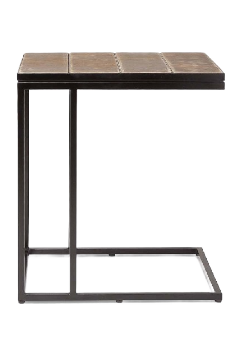 Leather Rectangular Side table | Dareels Rengar | Woodfurniture.com