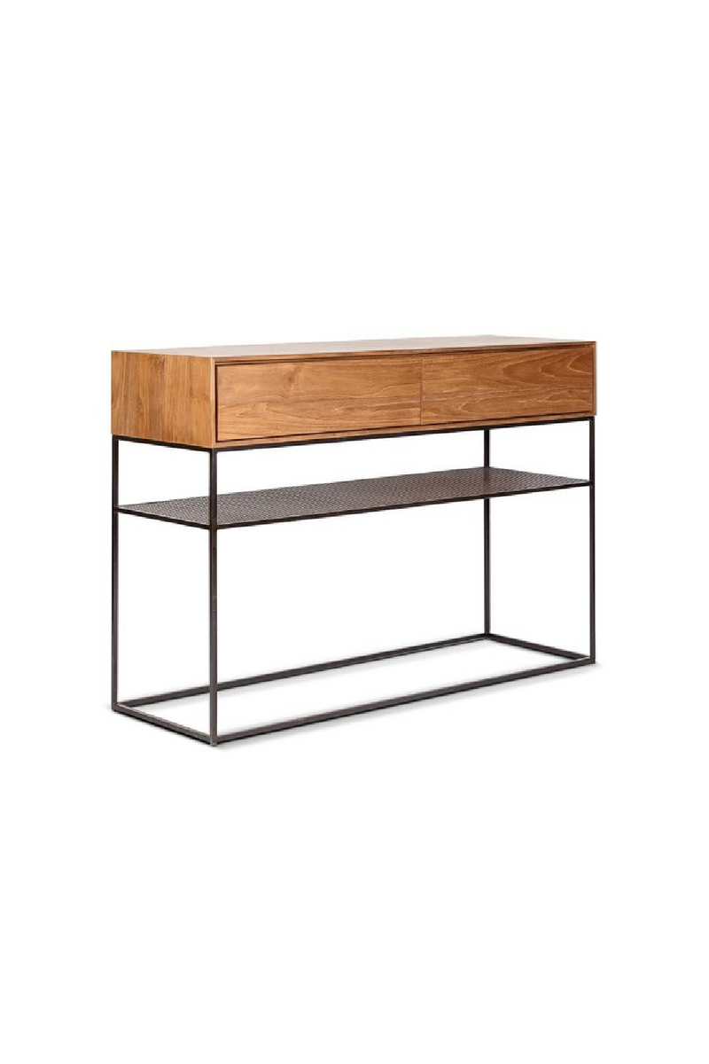 Natural Teak 2-Drawer Console | Dareels Onetwo  | Woodfurniture.com