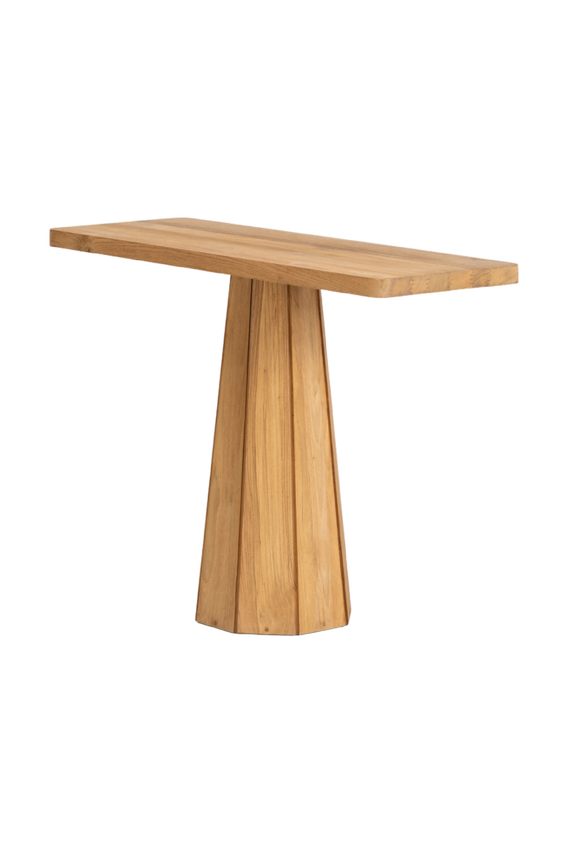 Natural Teak Pedestal Console Table | Dareels Jati | Oroatrade.com