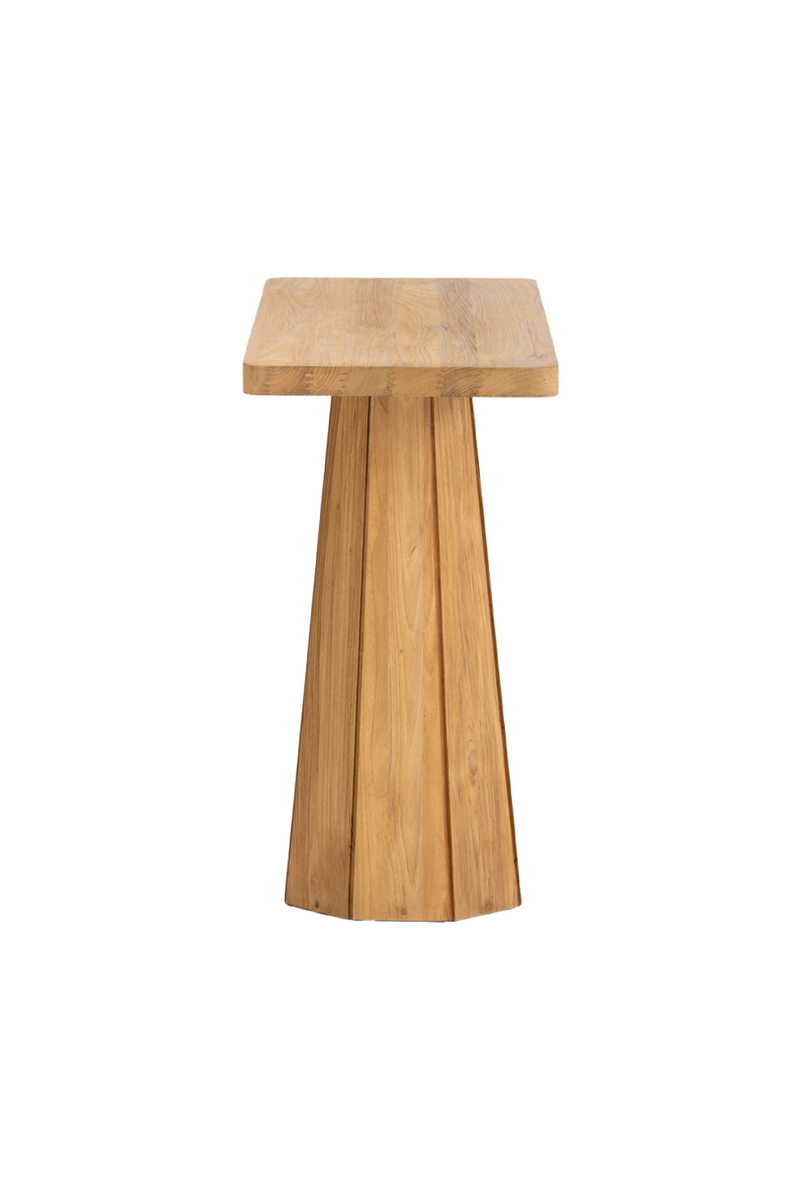 Natural Teak Pedestal Console Table | Dareels Jati | Oroatrade.com