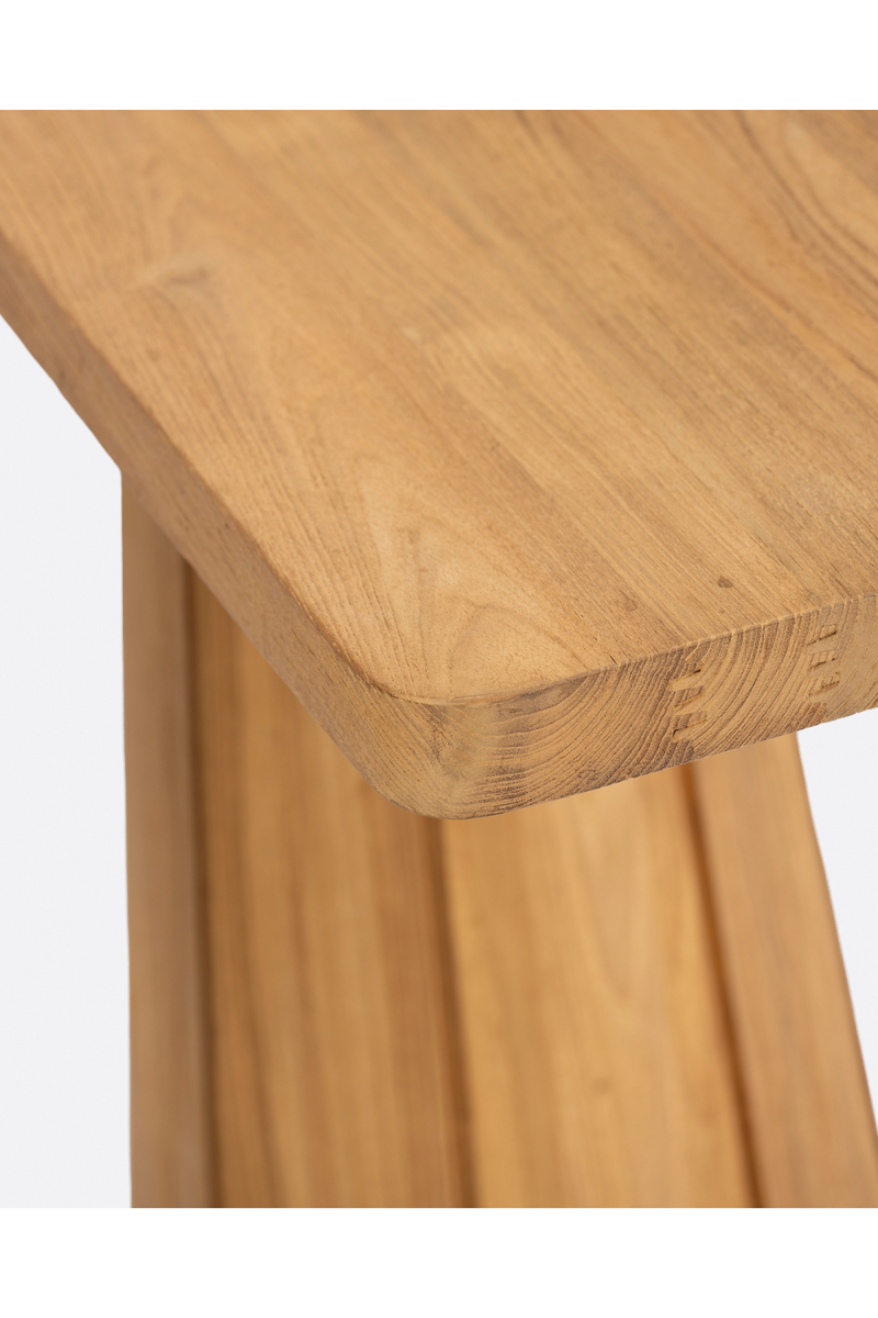 Natural Teak Pedestal Console Table | Dareels Jati | Oroatrade.com