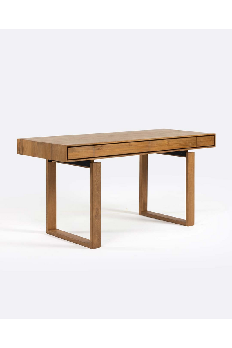 Teak 4-Drawer Writing Desk | Dareels Sinjai | Woodfurniture.com