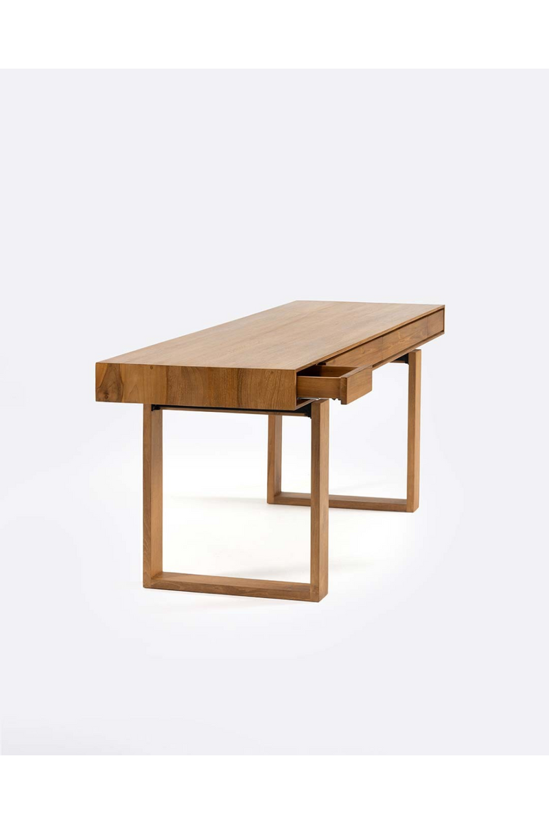 Teak 4-Drawer Writing Desk | Dareels Sinjai | Woodfurniture.com