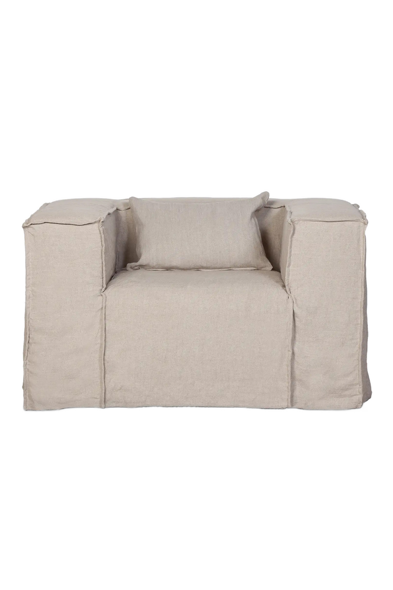 Natural Linen Sofa | Dareels Strozzi | Woodfurniture.com