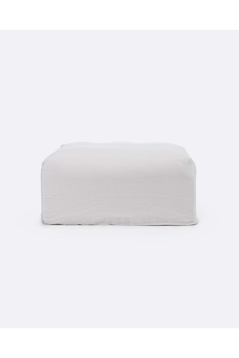 Square Linen Pouf | Dareels Beethoven | Woodfurniture.com