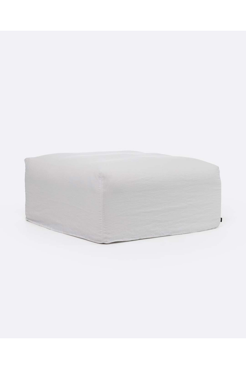 Square Linen Pouf | Dareels Beethoven | Woodfurniture.com