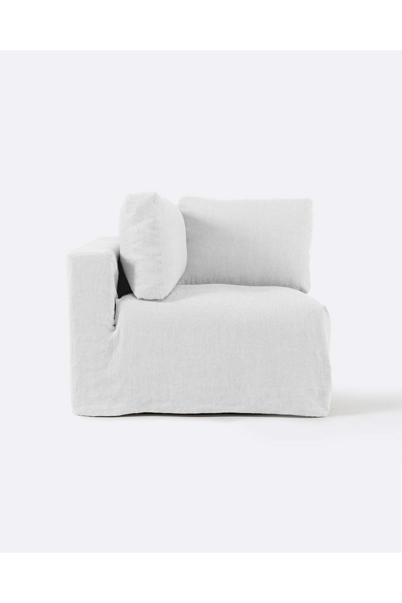 Linen Covered End Sofa | Dareels Beethoven | Woodfurniture.com