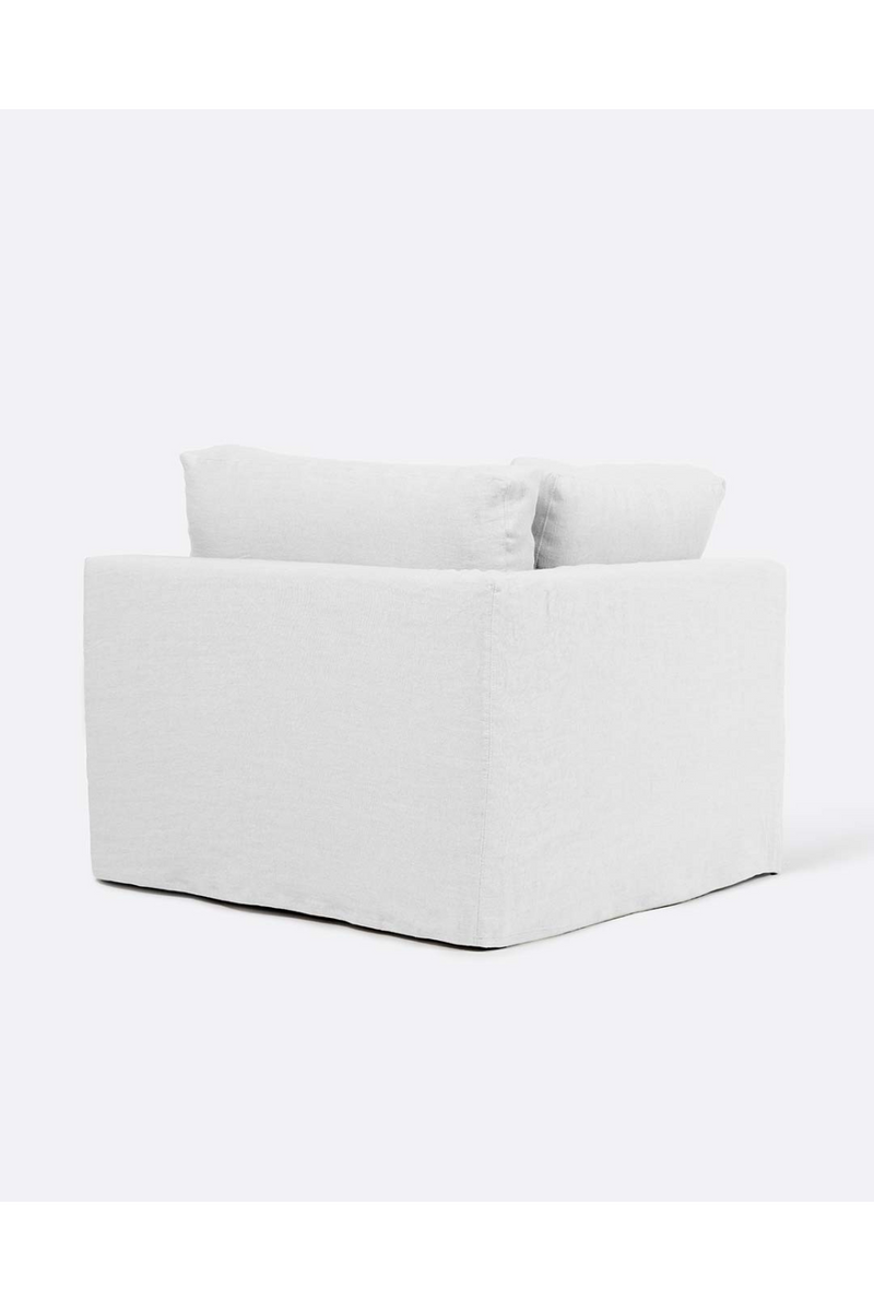 Linen Covered End Sofa | Dareels Beethoven | Woodfurniture.com