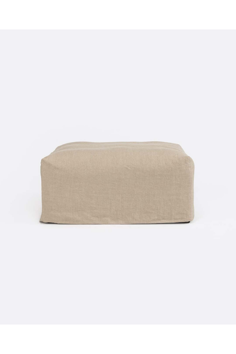 Square Linen Pouf | Dareels Beethoven | Woodfurniture.com