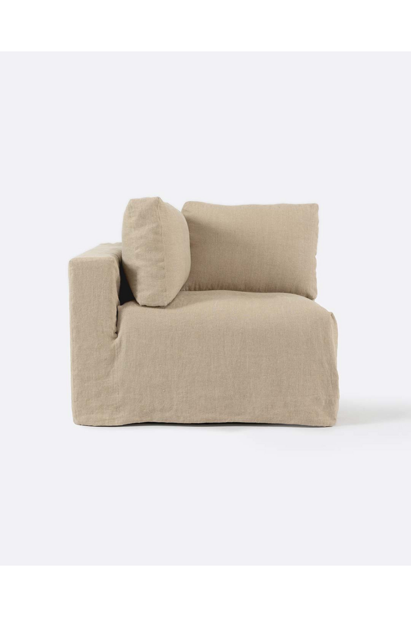 Linen Covered End Sofa | Dareels Beethoven | Woodfurniture.com