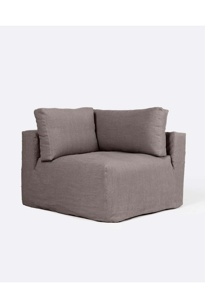 Linen Covered End Sofa | Dareels Beethoven | Woodfurniture.com