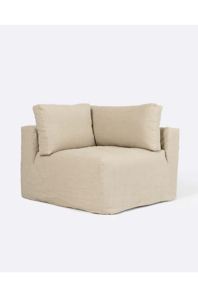 Linen Covered End Sofa | Dareels Beethoven | Woodfurniture.com