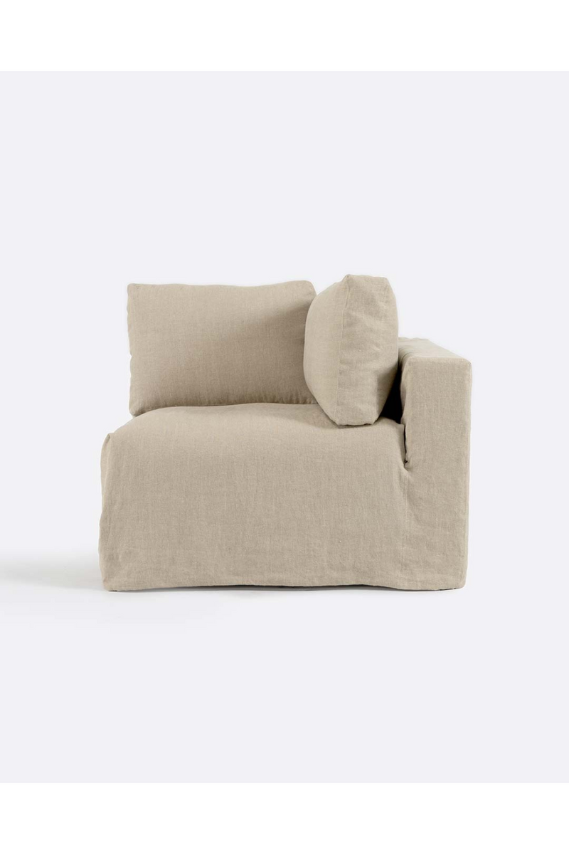 Linen Covered End Sofa | Dareels Beethoven | Woodfurniture.com