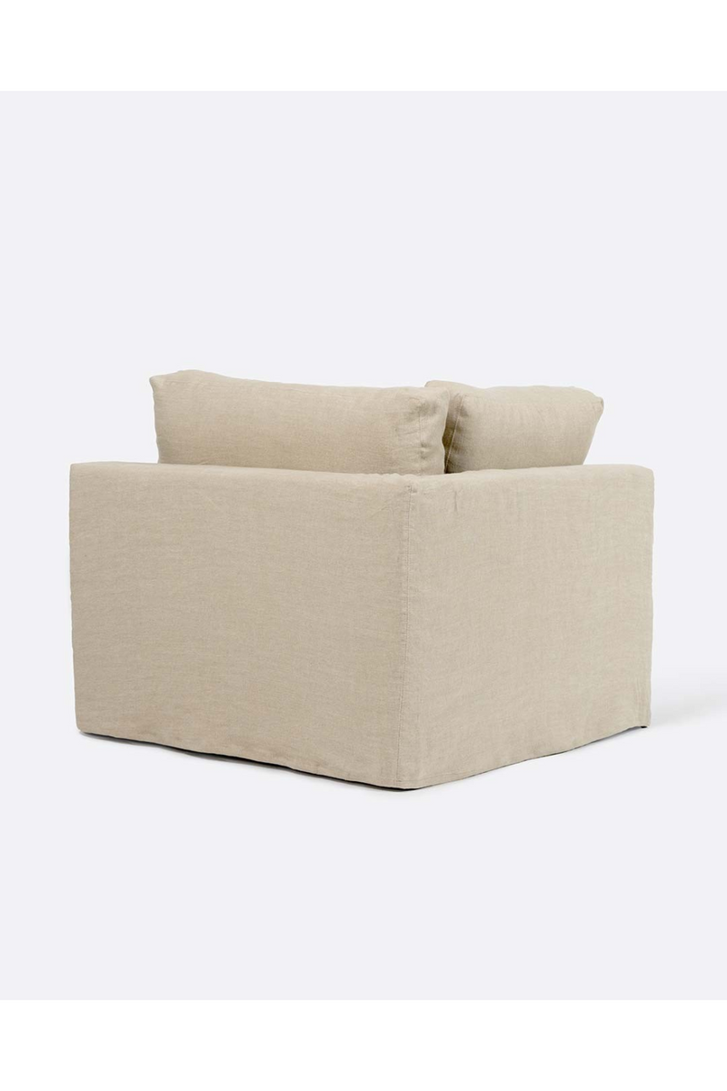 Linen Covered End Sofa | Dareels Beethoven | Woodfurniture.com