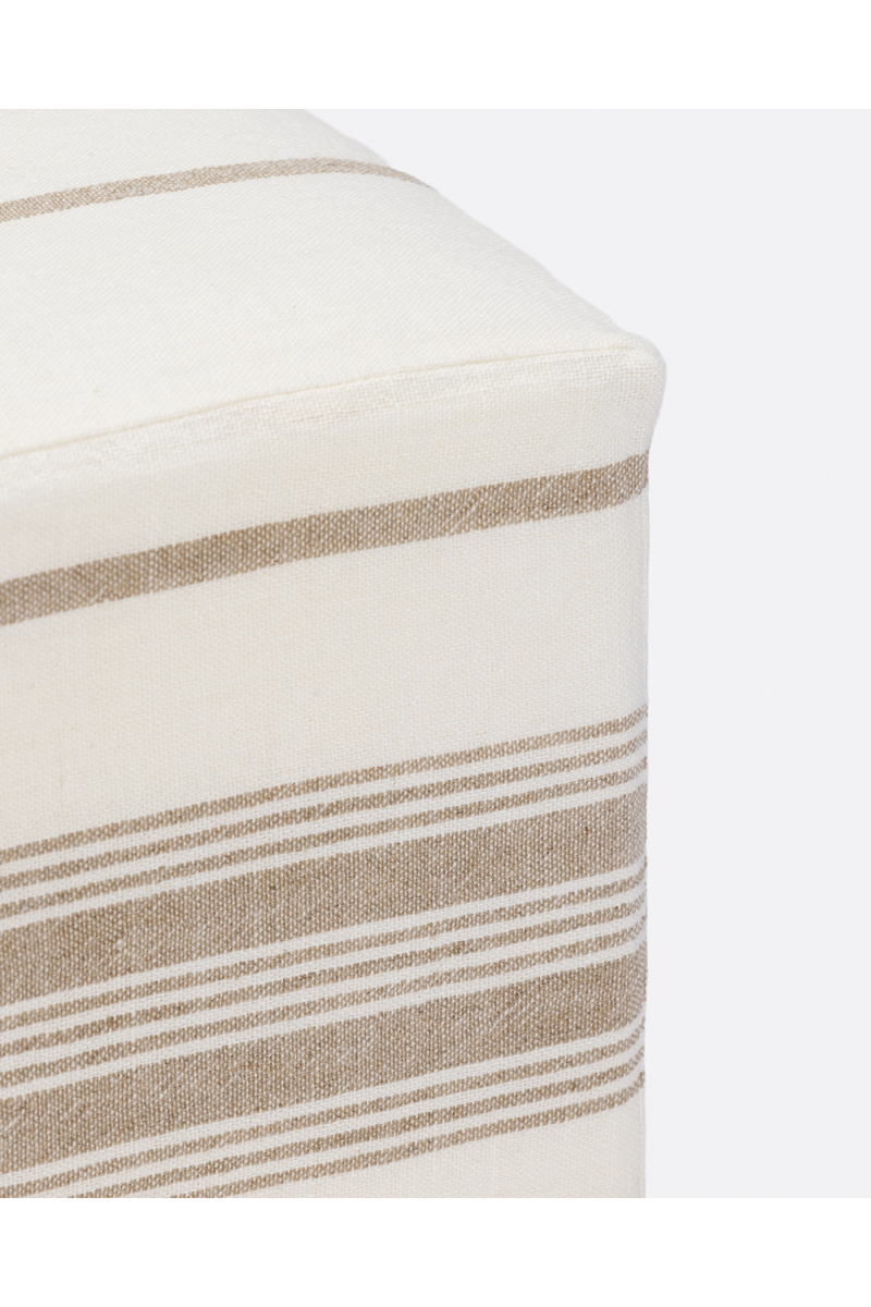 Linen Stripes Patterned Pouf | Dareels Zip | Oroatrade.com