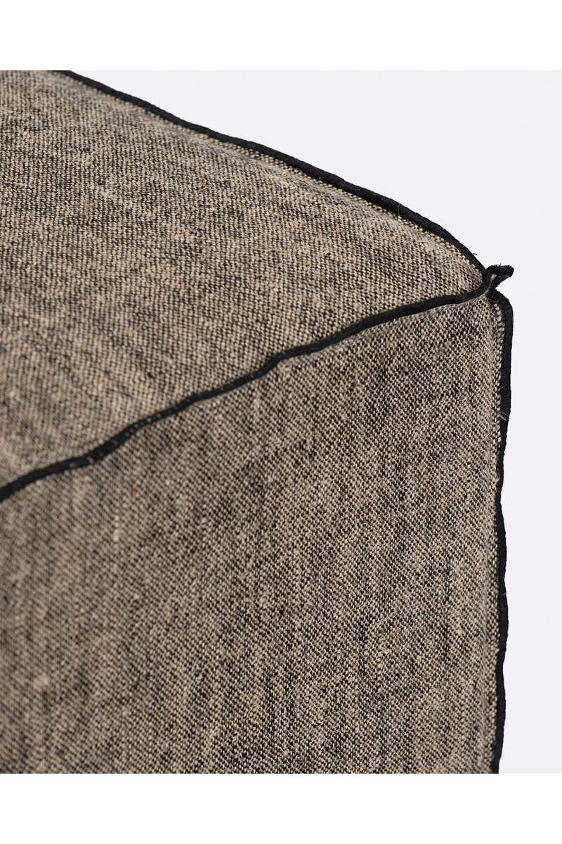 Gray Linen Square Pouf | Dareels Mandya | Oroatrade.com