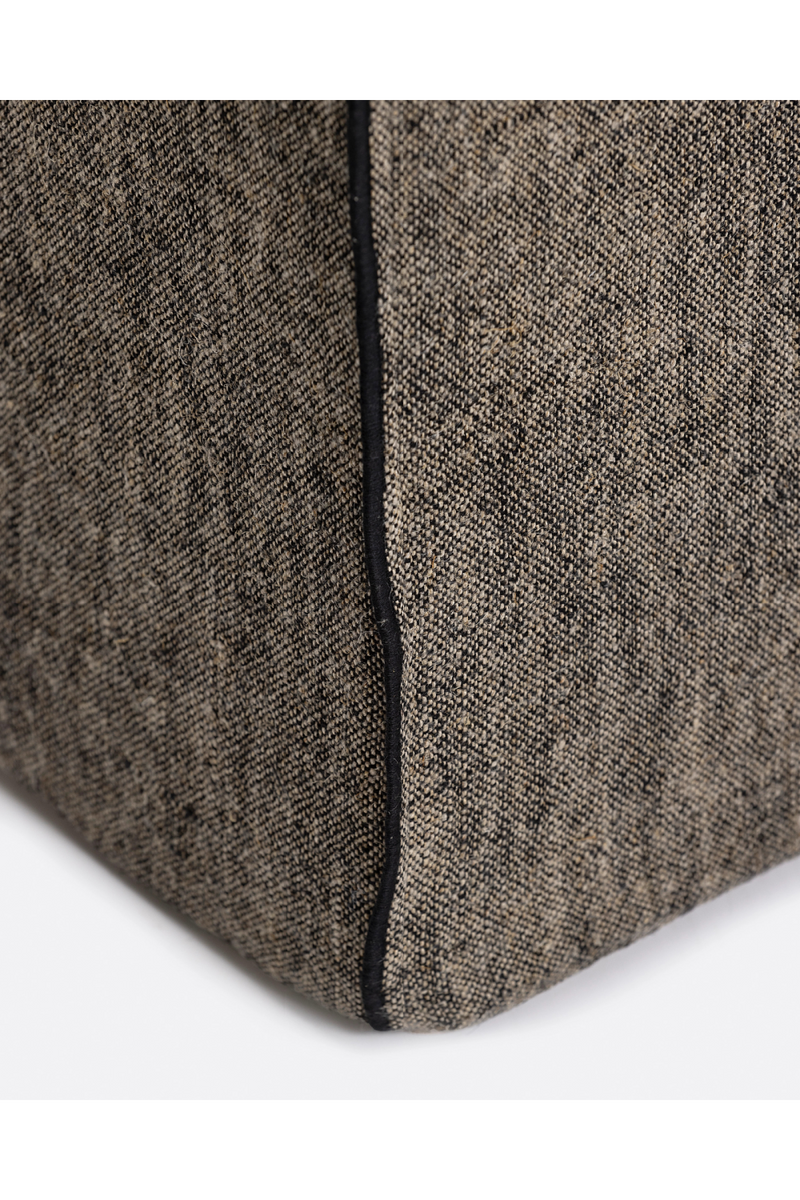 Gray Linen Square Pouf | Dareels Mandya | Oroatrade.com