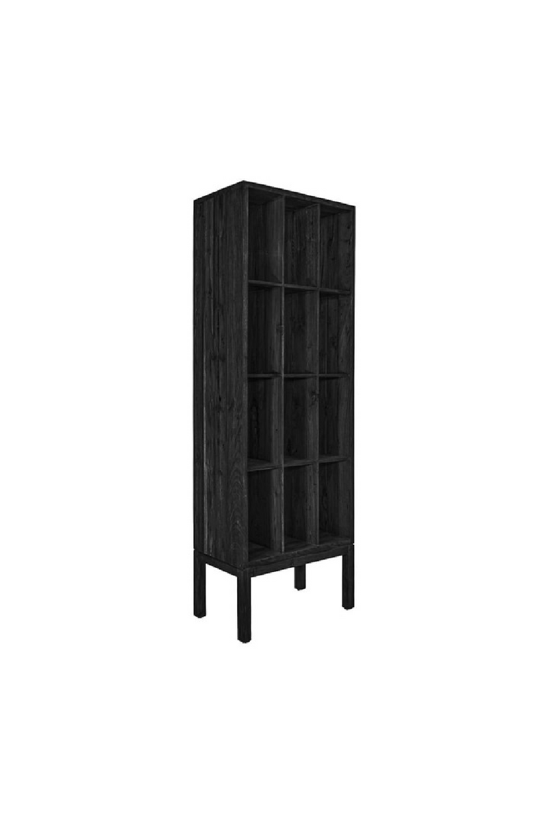 Black Modern Classic Teak Shelf | Dareels Erosi | Woodfurniture.com