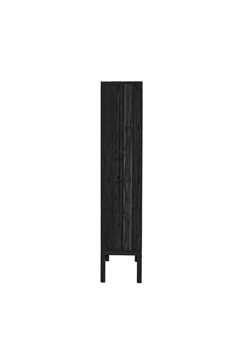 Black Modern Classic Teak Shelf | Dareels Erosi | Woodfurniture.com