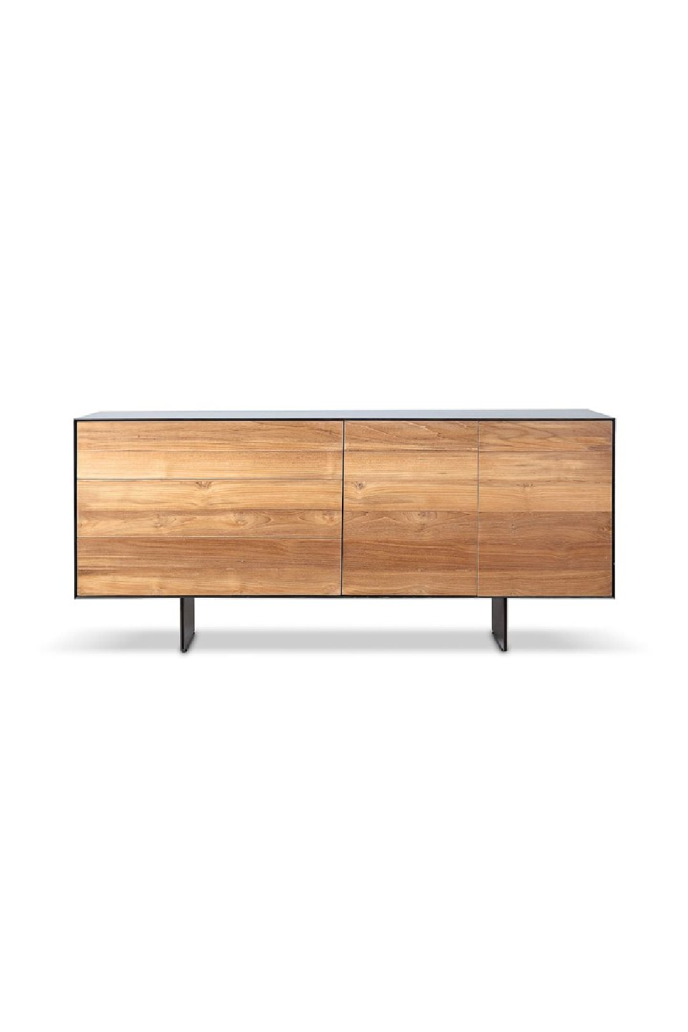 Iron Framed Teak Sideboard | Dareels Geox  | Woodfurniture.com