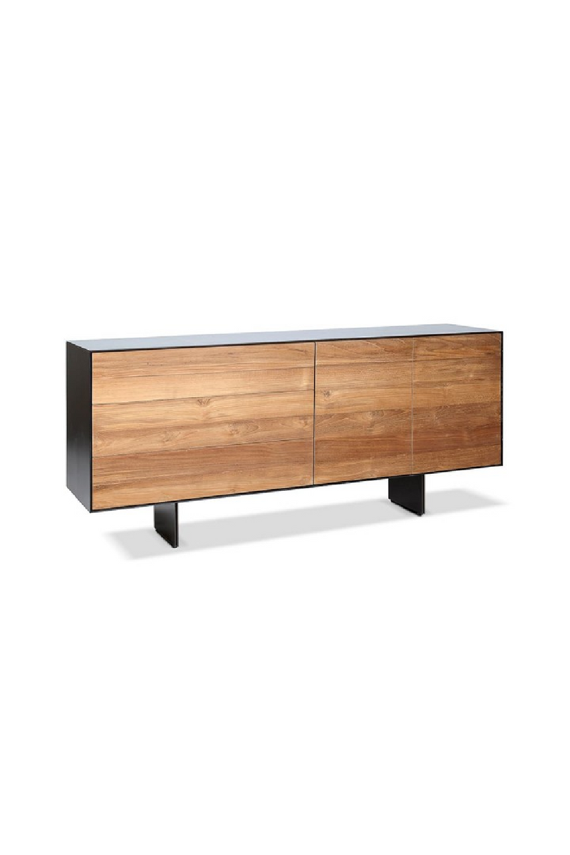 Iron Framed Teak Sideboard | Dareels Geox  | Woodfurniture.com