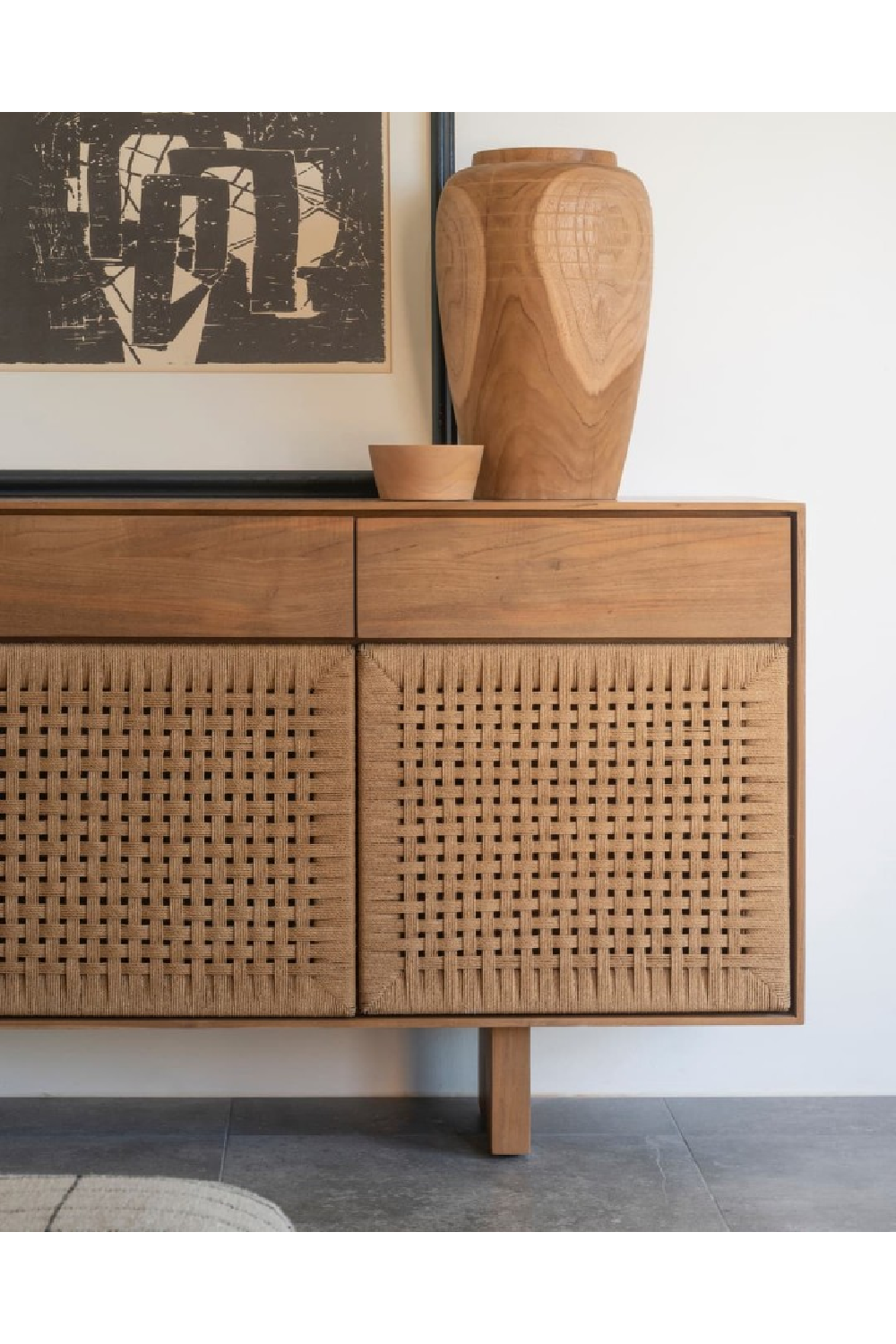 Braided Rope Sideboard | Dareels Cora | Woodfurniture.com