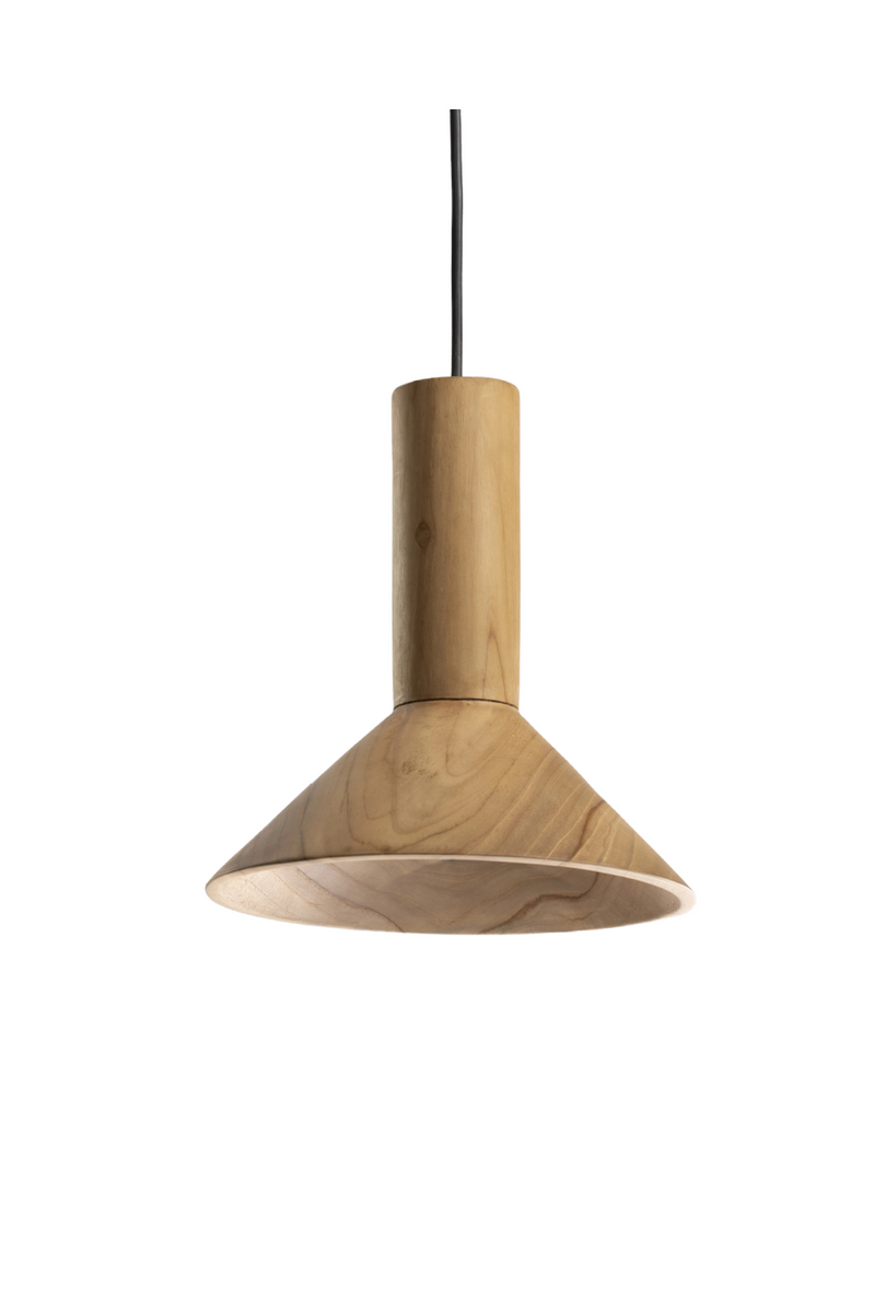 Geometric Teak Pendant Lamp | Dareels Vertex | Oroatrade.com