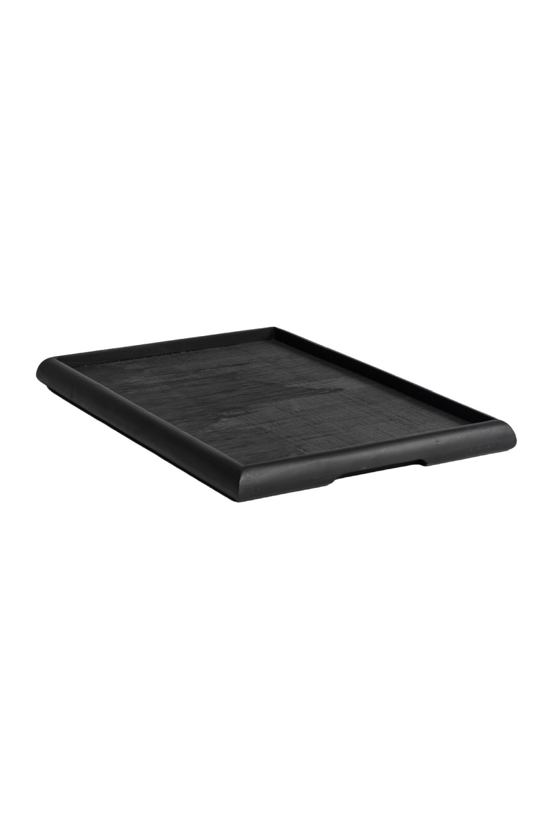 Black Carved Teak Tray | Dareels Meja | Oroatrade.com