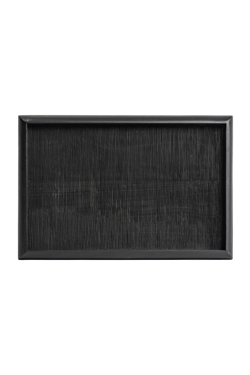 Black Carved Teak Tray | Dareels Meja | Oroatrade.com