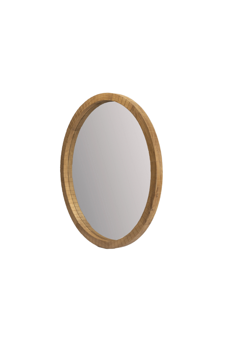 Handcrafted Smooth Teak Mirror | Dareels Kobe | Oroatrade.com