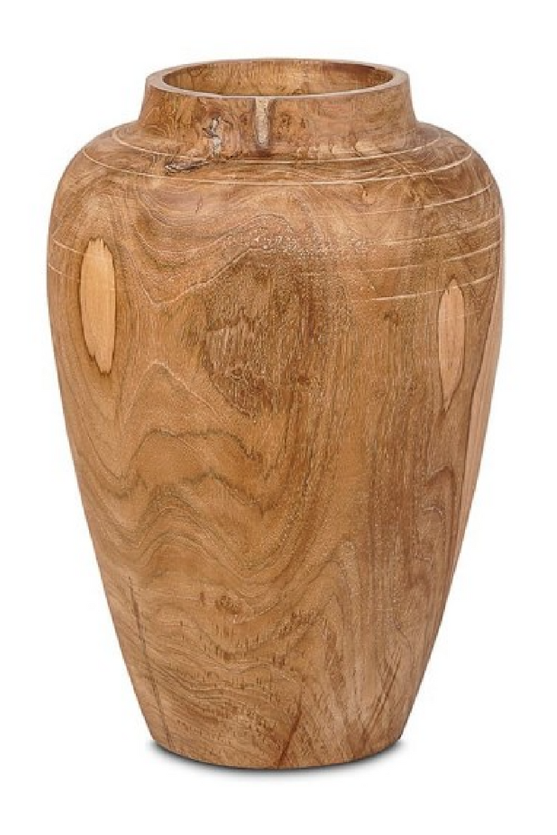 Classic Style Teak Flower Vase | Dareels Blum | Woodfurniture.com