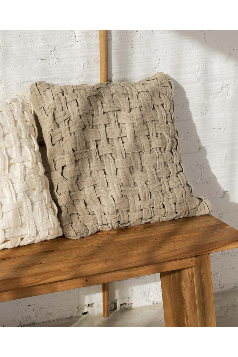 Braided Linen Cushion Cover | Dareels Watrap | Woodfurniture.com