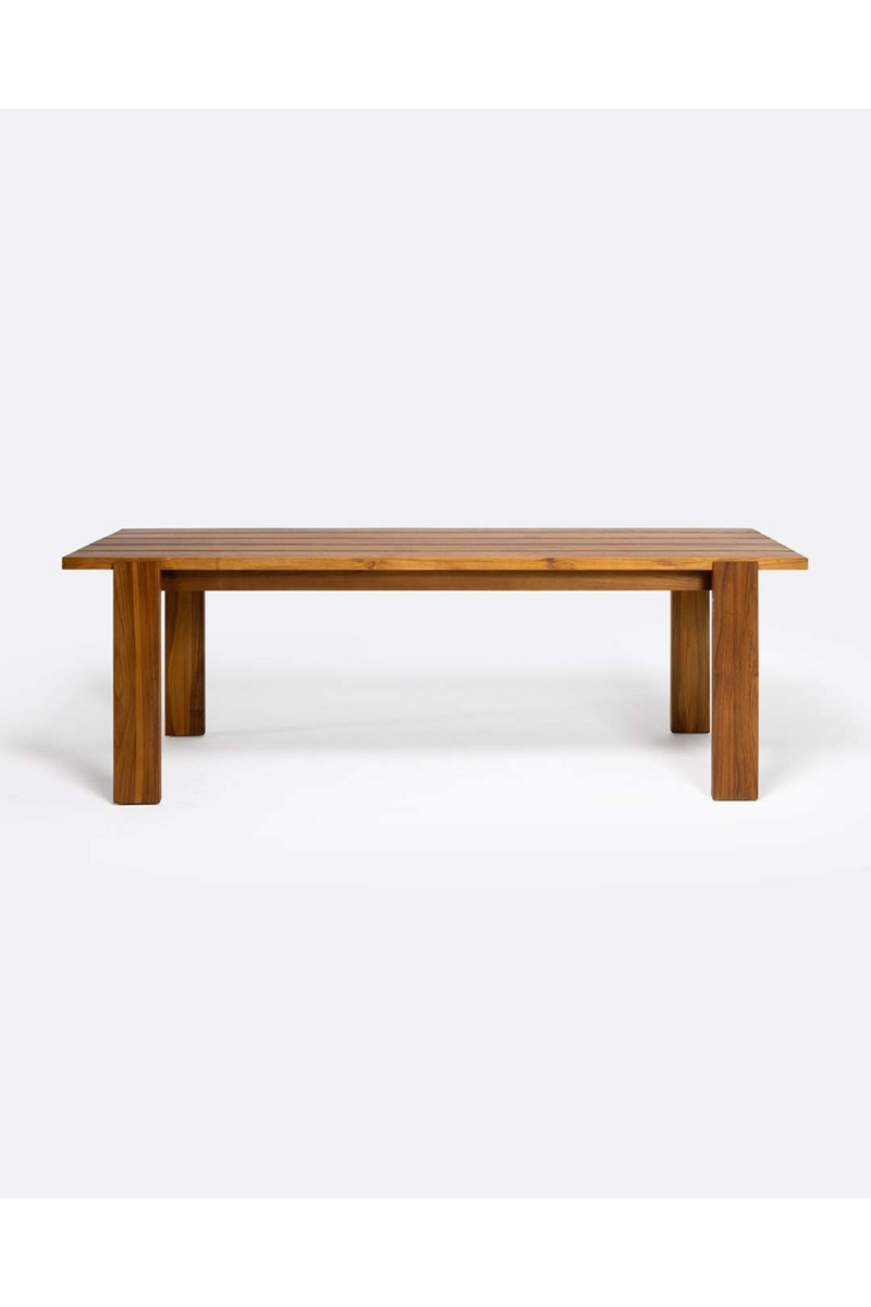 Slatted Teak Outdoor Dining Table | Dareels Medan | Woodfurniture.com