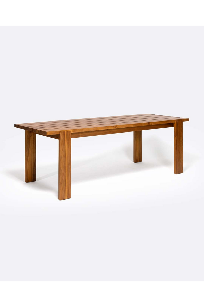 Slatted Teak Outdoor Dining Table | Dareels Medan | Woodfurniture.com