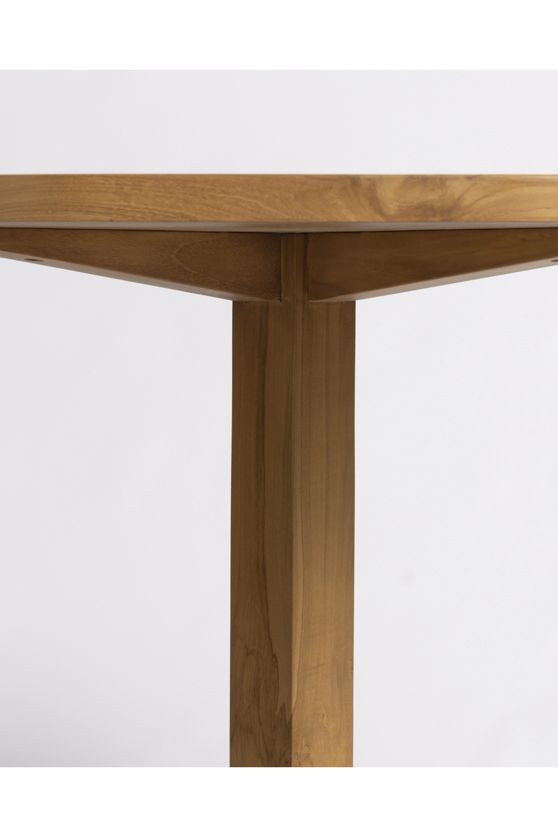 Teak Pedestal Outdoor Dining Table | Dareels Rumah | Woodfurniture.com