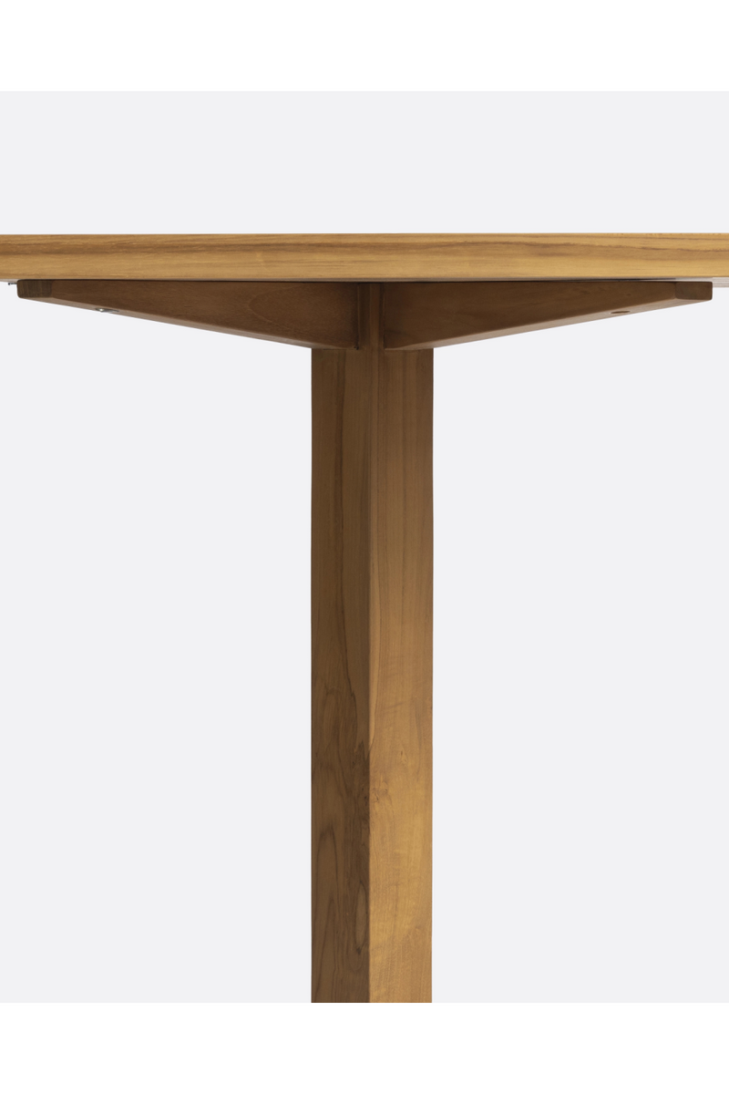 Teak Pedestal Outdoor Dining Table | Dareels Rumah | Woodfurniture.com