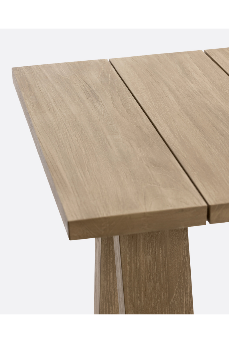 Teak V-Leg Outdoor Dining Table | Dareels Batu | Woodfurniture.com