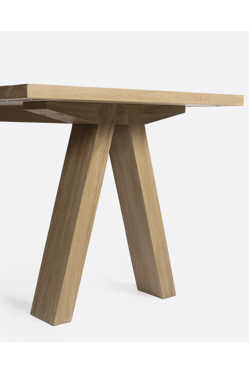 Teak V-Leg Outdoor Dining Table | Dareels Batu | Woodfurniture.com