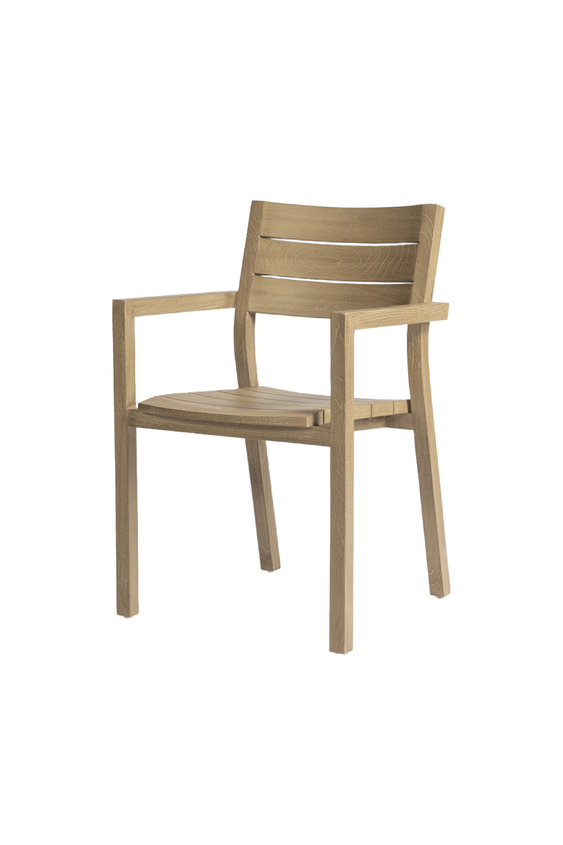 Natural Teak Outdoor Armchair | Dareels Genesis | Oroatrade.com