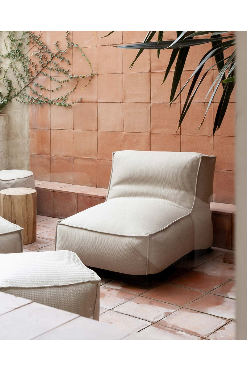 Beige Outdoor 1-Seater Sofa | Dareels Caccini | Woodfurniture.com