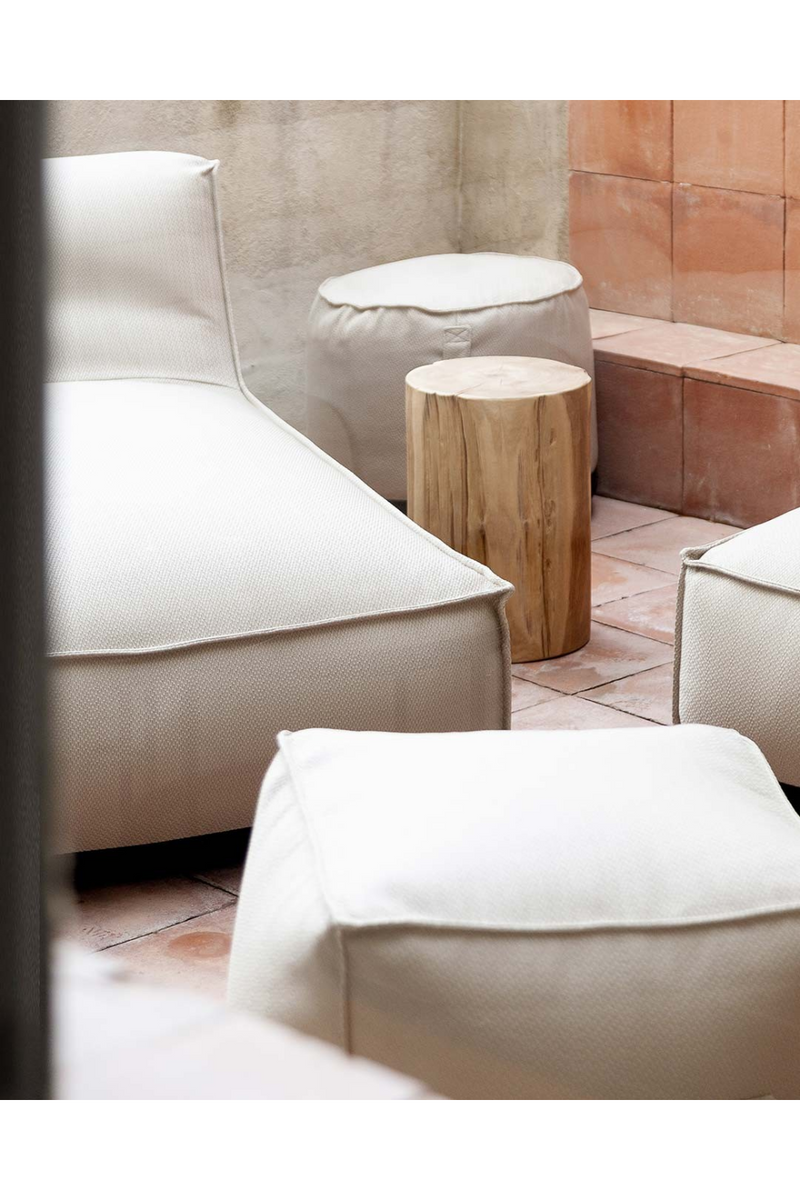 Natural Olefin Outdoor Pouf S | Dareels Caccini | Woodfurniture.com