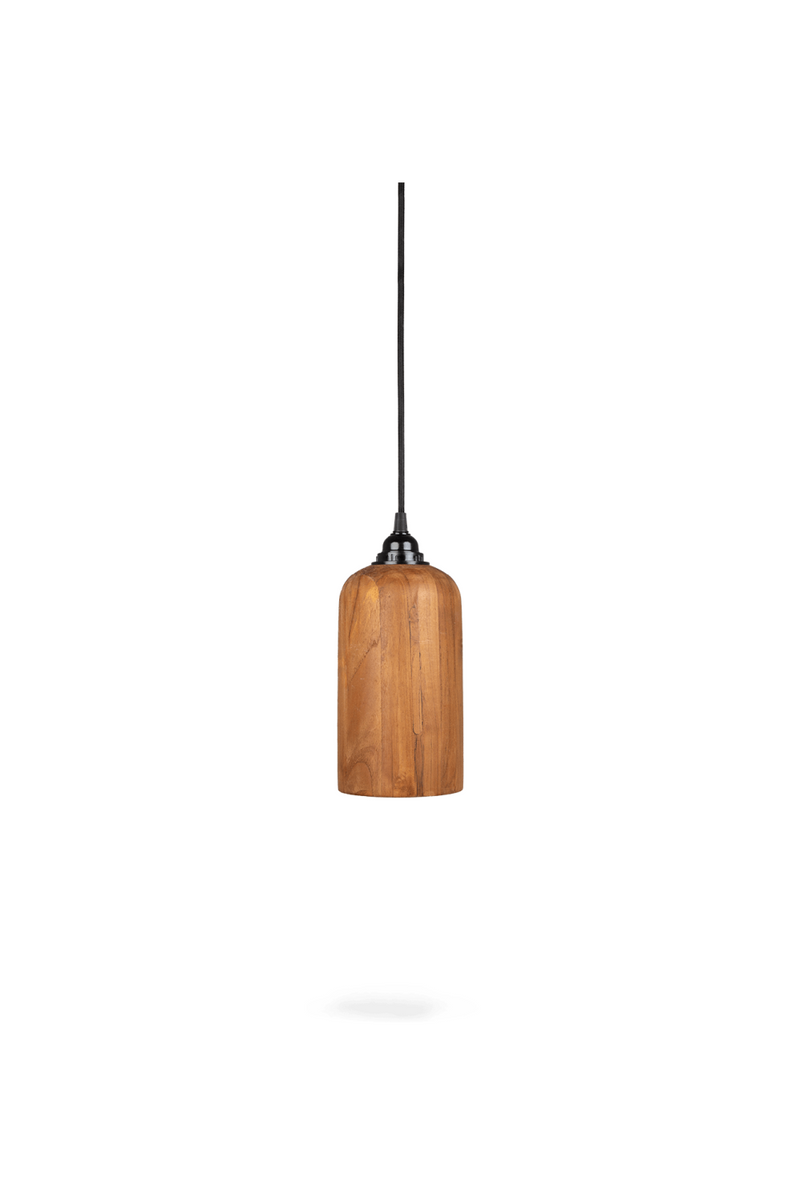 Teak Wood Pendant Lamp | dBodhi Bullet |  Woodfurniture.com