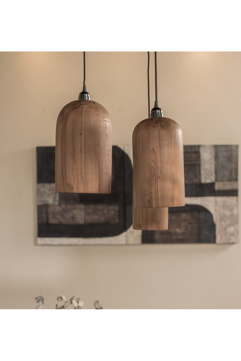 Teak Wood Pendant Lamp | dBodhi Bullet |  Woodfurniture.com